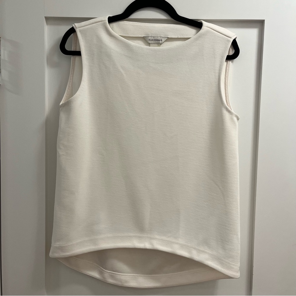 Club Monaco Off-White Sleeveless Top